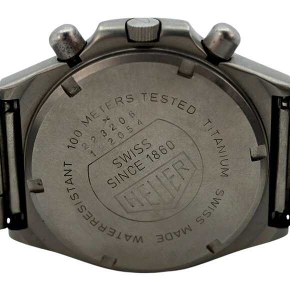 1980's RARE 39mm Men's Tag Heuer Titanium Chronograph 100M Watch! Ref: 223.206! - Picture 9 of 9